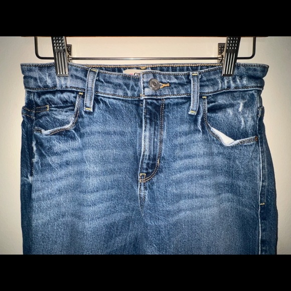 Like New Guess Eco Sexy Blue Straight Leg Jeans - Picture 5 of 12